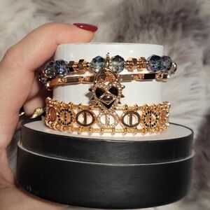 FREE OG W/purchase - Chic Gold and Black Bracelet Trio